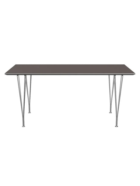 Piet Hein B638 Esstisch, 160 x 80 cm fra Fritz Hansen - Graues Laminat mit Alukante - Jacobsen Plus