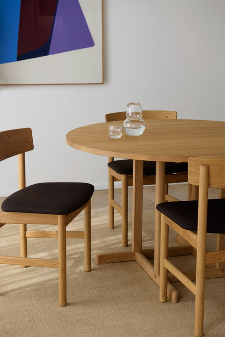 BM80 Shaker Esstisch, rund von Børge Mogensen - Eg / Öl - Jacobsen Plus