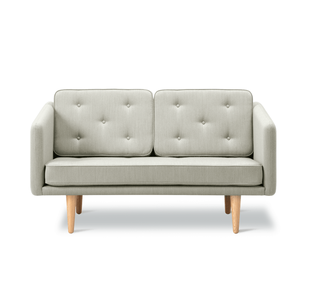 No. 1 Sofa 2-Sitzer, Mood von Børge Mogensen - Mood 1101 - helles geölte Eiche - Jacobsen Plus