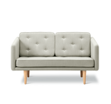 No. 1 Sofa 2-Sitzer, Mood von Børge Mogensen - Mood 1101 - helles geölte Eiche - Jacobsen Plus