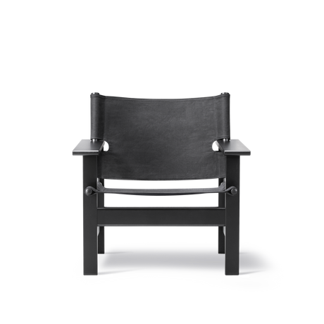 The Canvas Chair, schwarzlackierte Eiche, schwarzes Canvas von Børge Mogensen - 1 - Jacobsen Plus