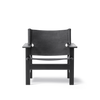 The Canvas Chair, schwarzlackierte Eiche, schwarzes Canvas von Børge Mogensen