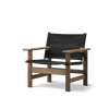 The Canvas Chair, geräucherte Eiche schwarzes Canvas von Børge Mogensen