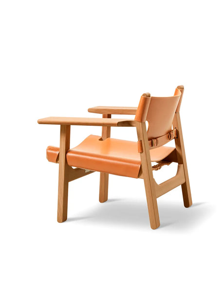 The Spanish Chair in naturfarbenem Leder, Eiche Öl von Børge Mogensen - 4 - Jacobsen Plus