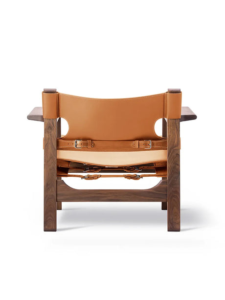 The Spanish Chair in Cognac Leder, Walnuss Oli von Børge Mogensen - 3 - Jacobsen Plus