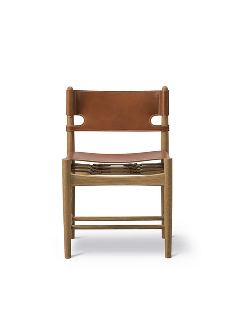 Die Spanish Dining Chair von Børge Mogensen - Cognac Leder / Eiche geölt - Jacobsen Plus