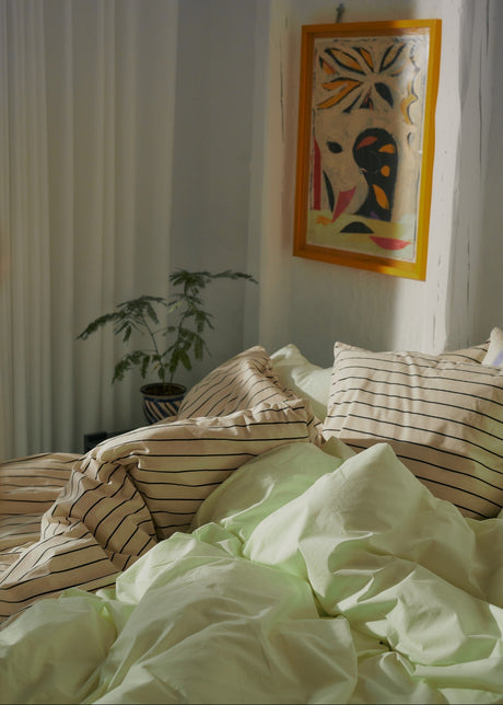 Bongusta - Percale sengetøj, 140x200/60x63 cm, Lemon sorbet - 3 - Jacobsen Plus