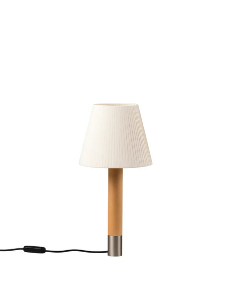 Básica M1 Tischleuchte von Santa and Cole - Naturfarbenes Ribbon / Nickel - Jacobsen Plus