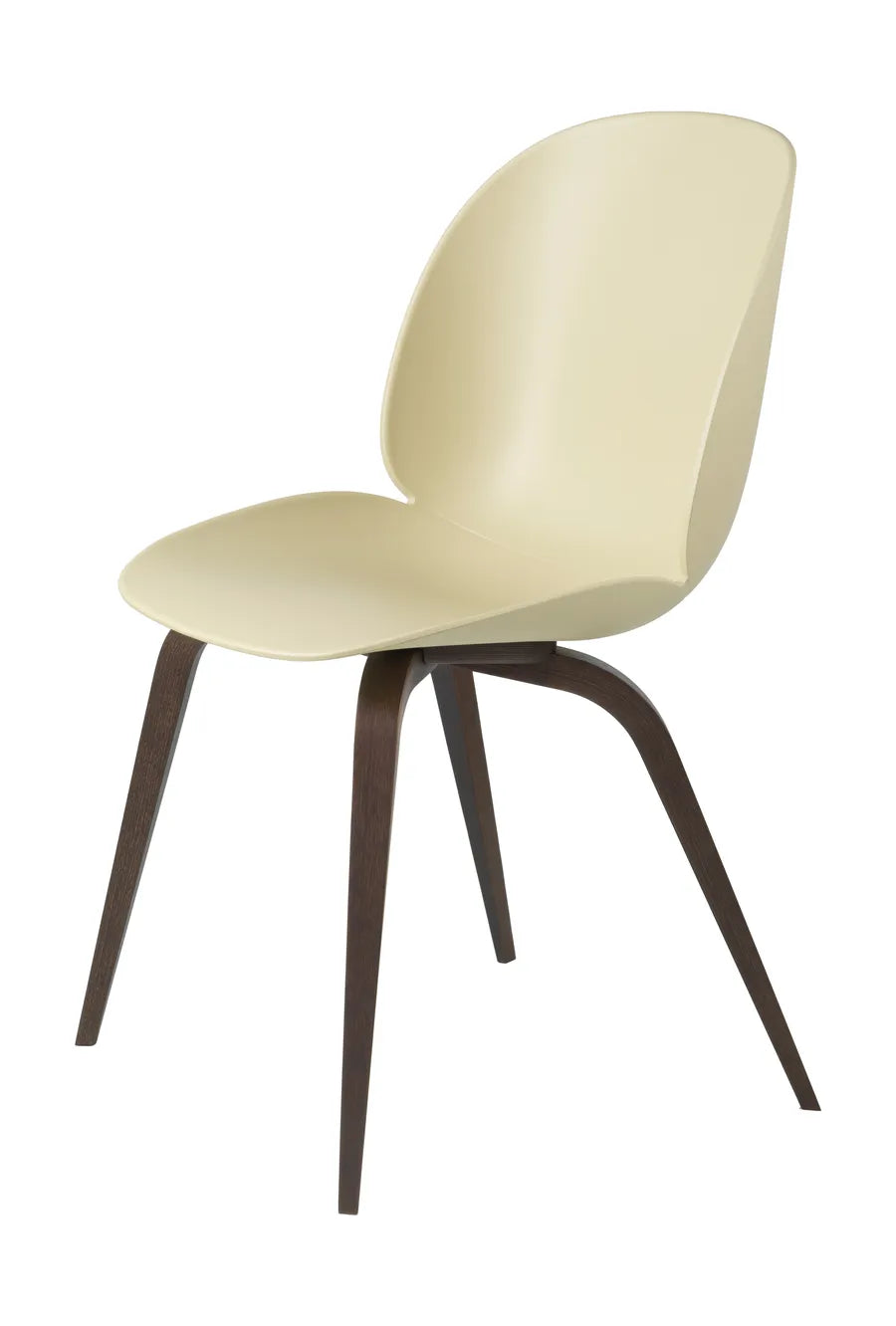 Beetle Chair, gepolstert von GUBI - Pastelgrünes Shell / Holz-Base / Gestell aus geräucherter Eiche - Jacobsen Plus