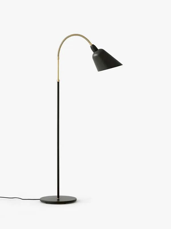 AJ7 Bellevue gulvlampe af Arne Jacobsen - Black & Brass - Jacobsen Plus