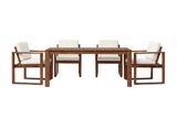 Bodil Kjær Gartenset in geöltem Teak mit 1 Gartentisch und 4 Gartenstühlen inkl. Kissen von Carl Hansen & Søn - 1 - Jacobsen Plus
