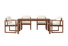 Bodil Kjær Gartenset in geöltem Teak mit 1 Gartentisch und 4 Gartenstühlen inkl. Kissen von Carl Hansen & Søn