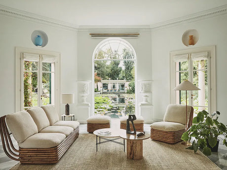 Bohemian 72 Ottoman von GUBI - Dedar Lupo 007 - Jacobsen Plus