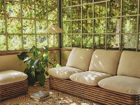 Bohemian 72 Ottoman von GUBI - Dedar Lupo 007 - Jacobsen Plus