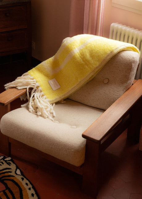 Weekend Decke, neon yellow & creme von Bongusta - 2 - Jacobsen Plus