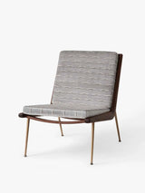 Boomerang HM1 Sessel von Hvidt & Mølgaard - Nouvelles Vagues Silver Rock / Walnuss - Messing - Jacobsen Plus