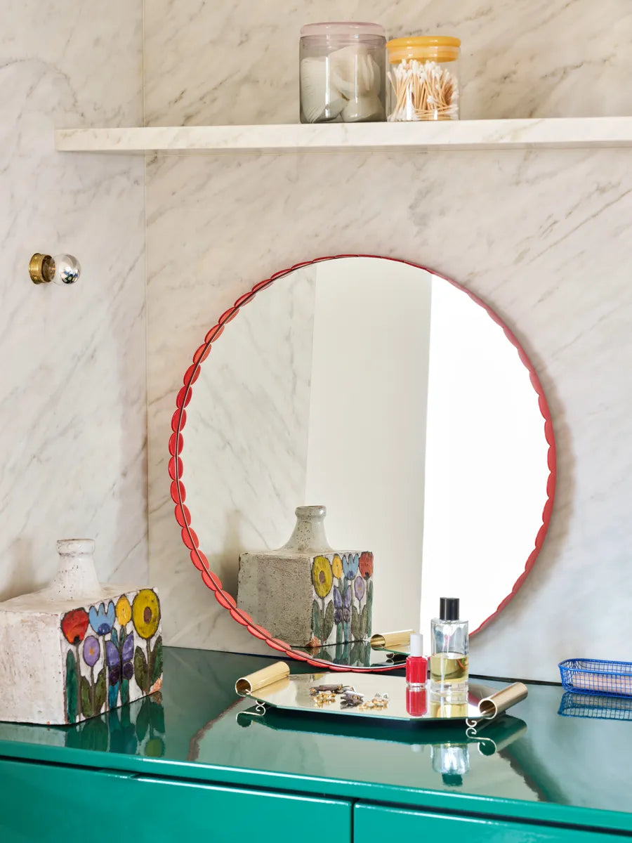 Arcs Mirror Round, rot von HAY - 4 - Jacobsen Plus