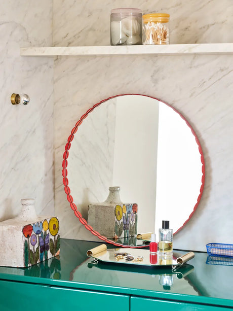 Arcs Mirror Round, rot von HAY - 4 - Jacobsen Plus
