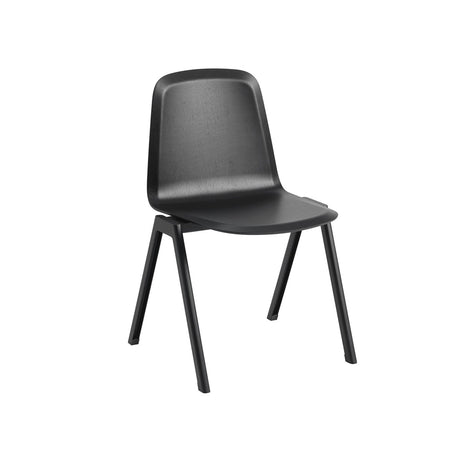 Muuto - Brink Stuhl, A-base - Schwarz Sitz - Schwarz Gestell - Jacobsen Plus