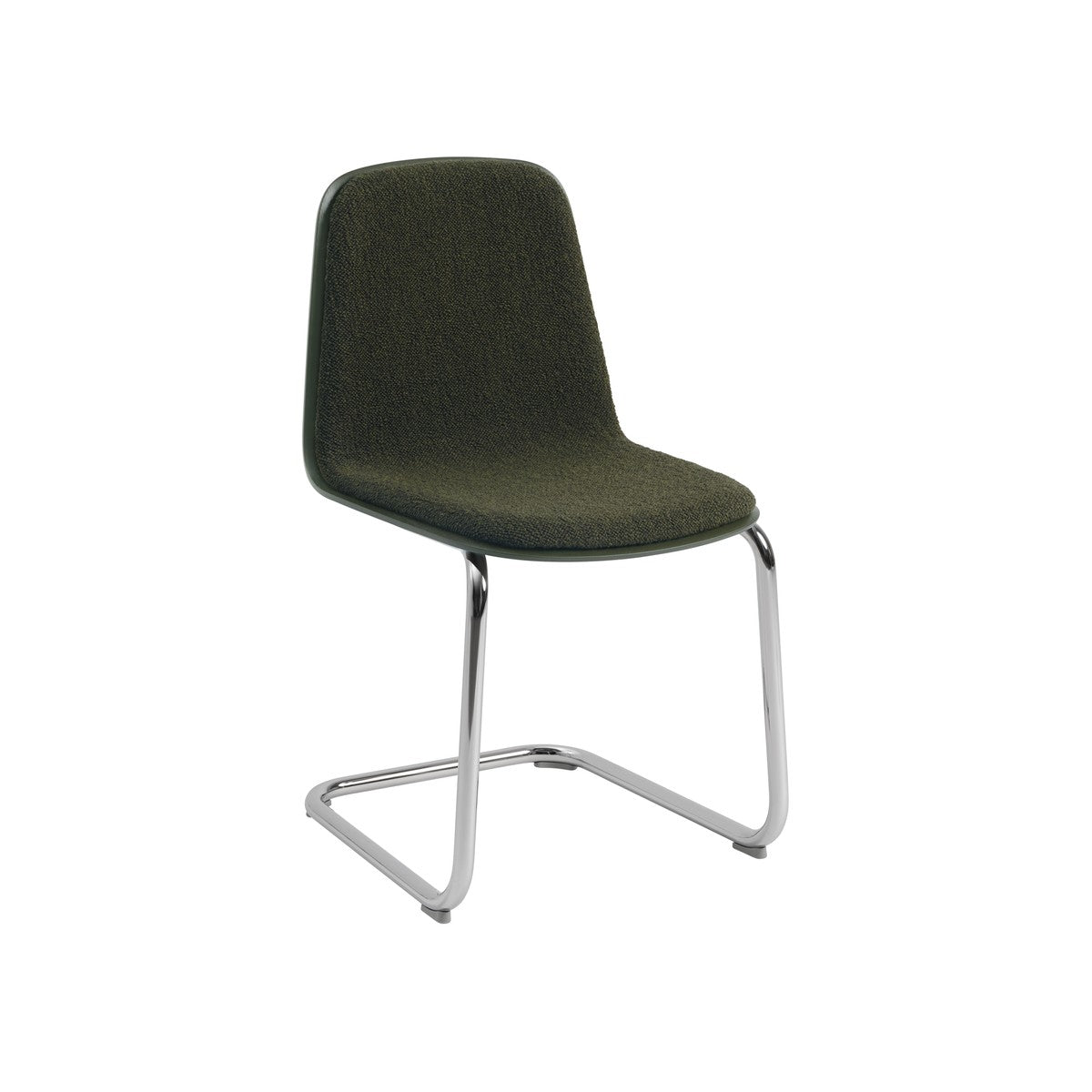 Muuto - Brink stol, cantilever base - Dark Olive Vidar 927 - Chrome stel - Jacobsen Plus