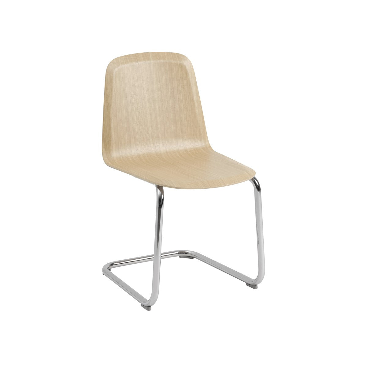 Muuto - Brink stol, cantilever base - Eg sæde - Chrome stel - Jacobsen Plus