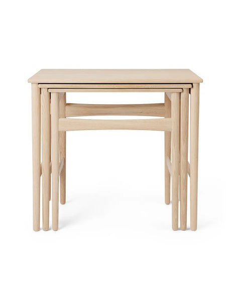 CH004 Nesting Tables von Carl Hansen & Søn - Eiche Weißöl - Jacobsen Plus