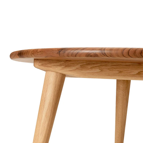 CH008 Couchtisch, geölt Teak/Eiche von Hans J. Wegner - H: 44 cm - Jacobsen Plus
