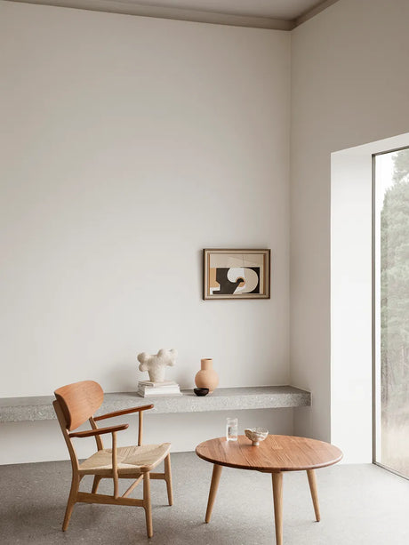 CH008 Couchtisch, geölt Teak/Eiche von Hans J. Wegner - H: 44 cm - Jacobsen Plus