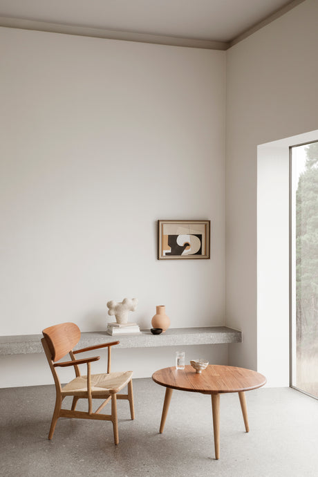 CH22 Lounge-Sessel von Hans J. Wegner - Eiche - seifenbehandelt / Natur - Jacobsen Plus