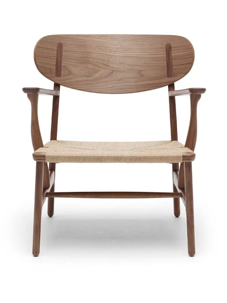 CH22 Lounge-Sessel von Hans J. Wegner - Walnuss - geölt / Natur - Jacobsen Plus