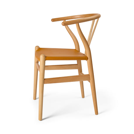 Y-stol CH24P, Bøg olie med Loke 7050 læder af Hans J. Wegner - 3 - Jacobsen Plus