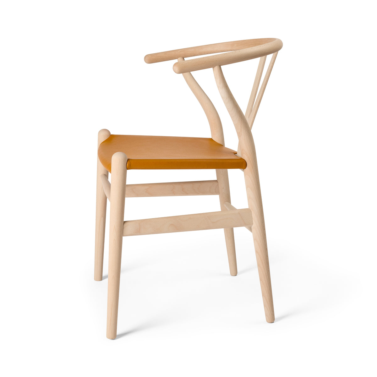 Y-stol CH24P, Bøg sæbe med Loke 7050 læder af Hans J. Wegner - 3 - Jacobsen Plus