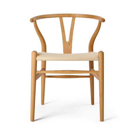 Y-stol CH24P, Eg olie med Terra 20364 læder af Hans J. Wegner - Jacobsen Plus