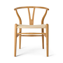 Y-stol CH24P, Eg olie med Terra 20364 læder af Hans J. Wegner