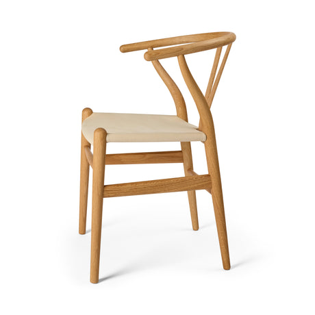 Y-stol CH24P, Eg olie med Terra 20364 læder af Hans J. Wegner - 2 - Jacobsen Plus