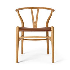 Y-stol CH24P, Eg olie med Loke 7060 læder af Hans J. Wegner