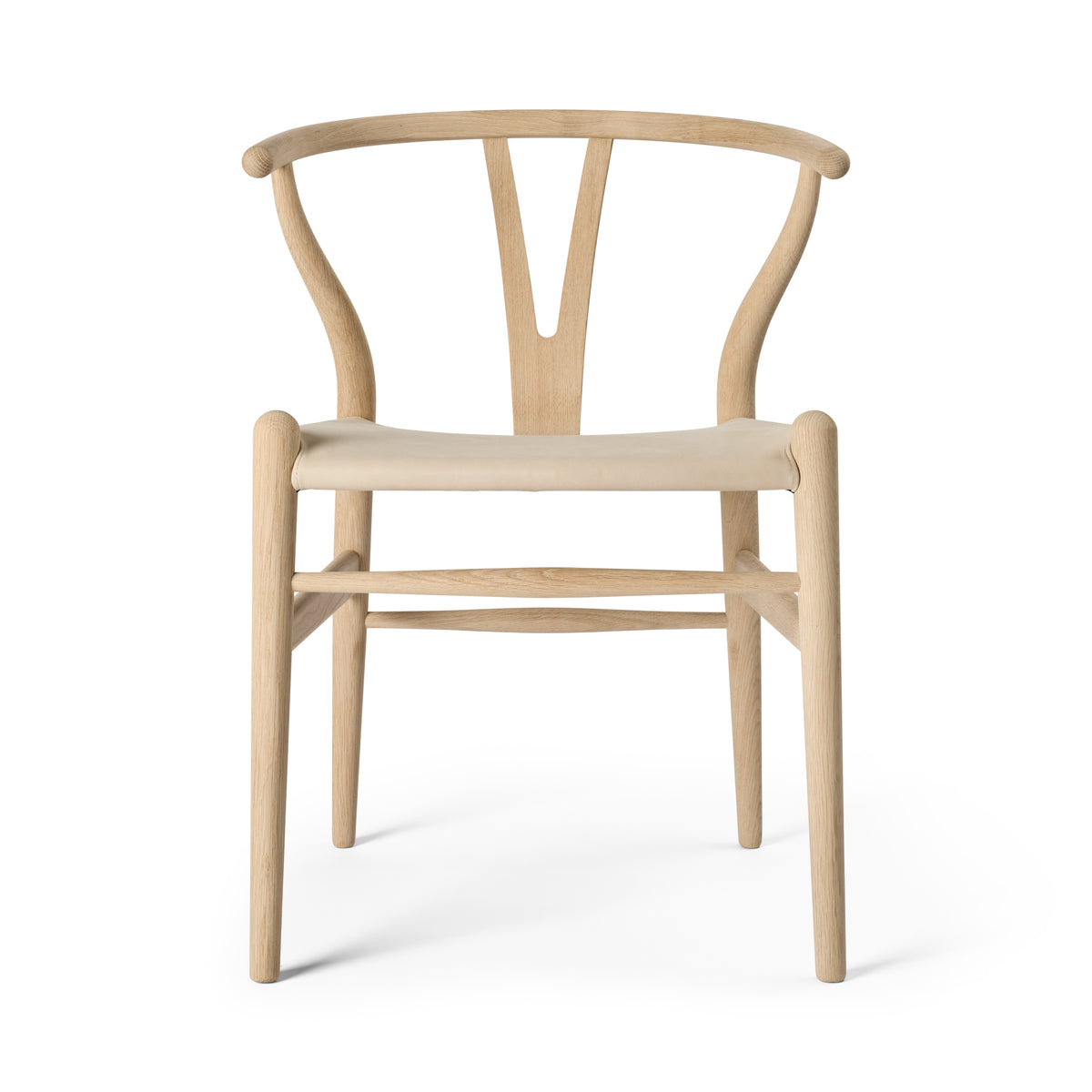 Y-stol CH24P, Eg sæbe med Terra 20364 læder af Hans J. Wegner - 1 - Jacobsen Plus