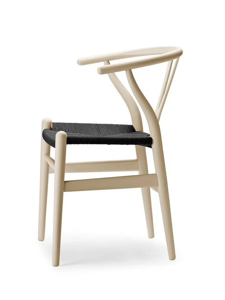 Wishbone Chair CH24 Soft Barley mit schwarzem Geflecht von Hans J. Wegner - 3 - Jacobsen Plus