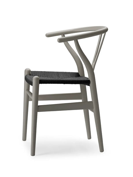 Wishbone Chair CH24 Soft Clay mit schwarzem Geflecht von Hans J. Wegner - 3 - Jacobsen Plus