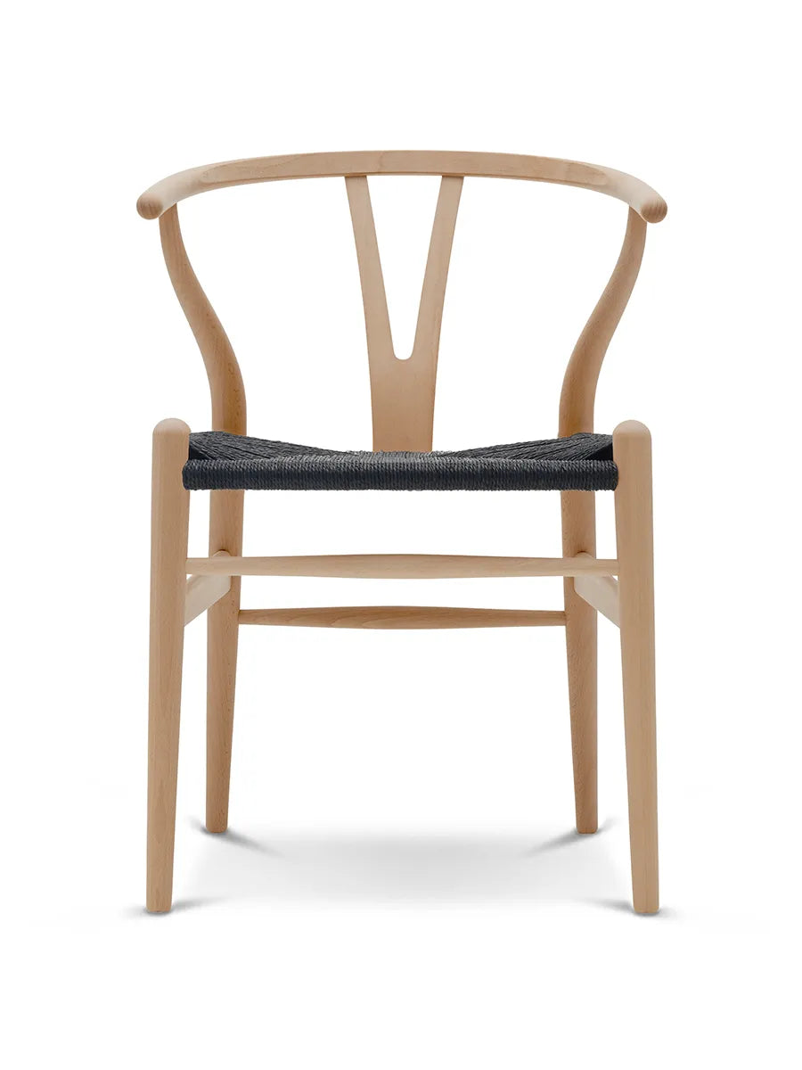 Wishbone Chair CH24, Buche Öl mit schwarzem Geflecht von Hans J. Wegner - 1 - Jacobsen Plus