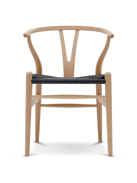 Wishbone Chair CH24, Buche Öl mit schwarzem Geflecht von Hans J. Wegner - 1 - Jacobsen Plus