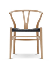 Wishbone Chair CH24, Buche Öl mit schwarzem Geflecht von Hans J. Wegner