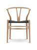 Wishbone Chair CH24, Buche Öl mit schwarzem Geflecht von Hans J. Wegner