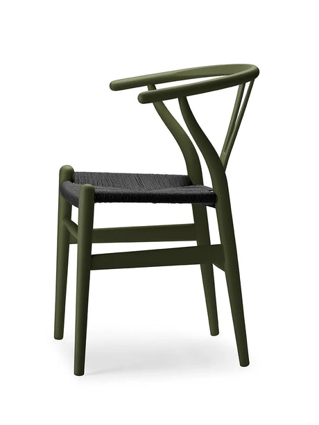 Wishbone Chair CH24 Soft Seaweed mit schwarzem Geflecht von Hans J. Wegner - 3 - Jacobsen Plus