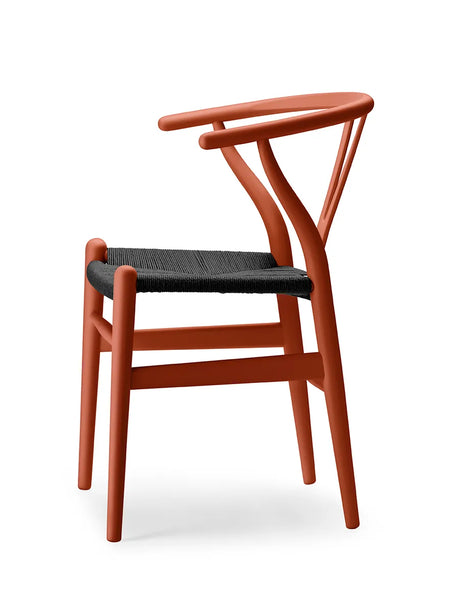 Wishbone Chair CH24 Soft Terra med schwarzem Geflecht von Hans J. Wegner - 3 - Jacobsen Plus