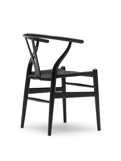 Wishbone Chair CH24, schwarz Eiche mit schwarz Geflecht von Hans J. Wegner - 2 - Jacobsen Plus