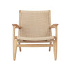 CH25 Loungestol, eg olie af Hans J. Wegner