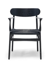 CH26 Esszimmerstuhl von Hans J. Wegner - Schwarz / Eg - schwarz bemalt - Jacobsen Plus