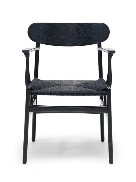 CH26 Esszimmerstuhl von Hans J. Wegner - Schwarz / Eg - schwarz bemalt - Jacobsen Plus
