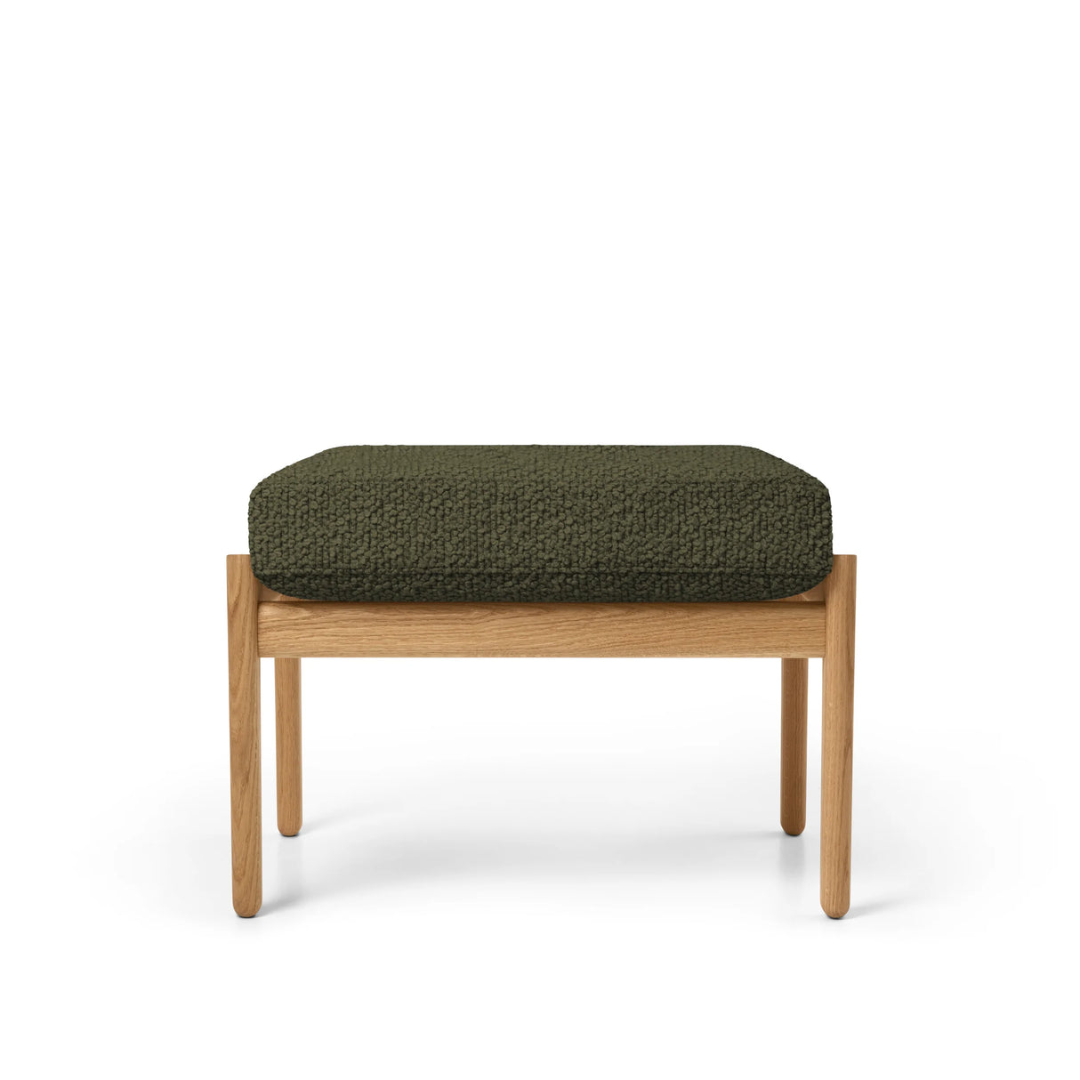 CH290F Hocker von Hans J. Wegner - Geölte Eiche - Bute Storr 3732 Camouflage - Jacobsen Plus